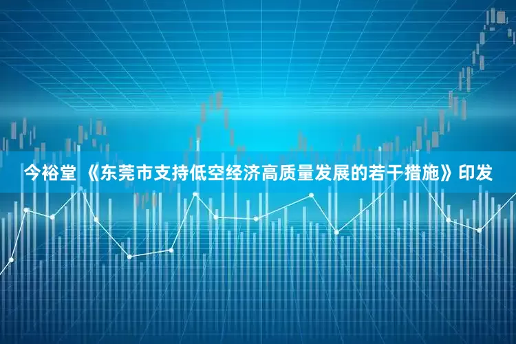 今裕堂 《东莞市支持低空经济高质量发展的若干措施》印发